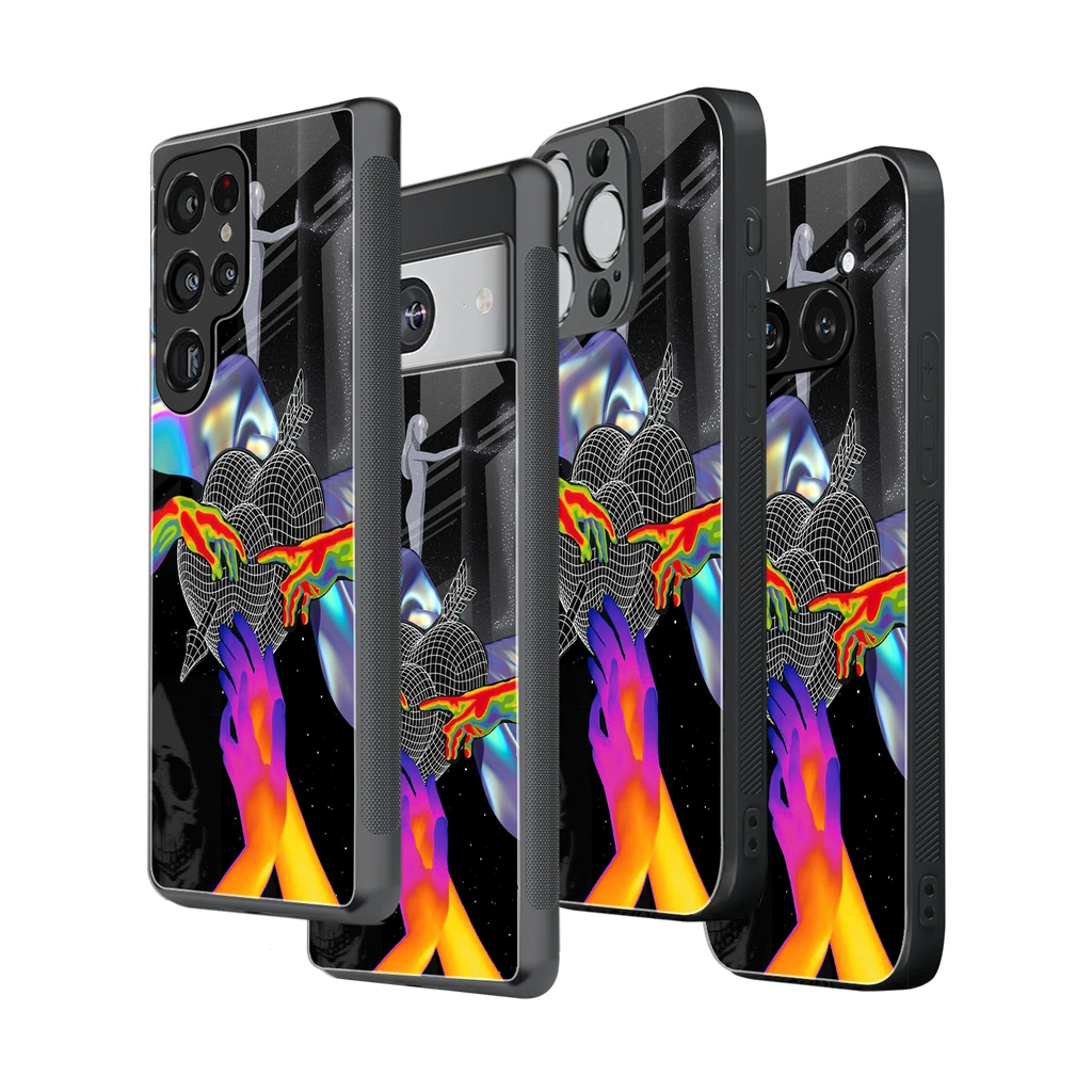 Stylish Glass Back Case for All Smartphones iPhone, Samsung, OnePlus, Pixel, Redmi, Oppo, Vivo, Motorola