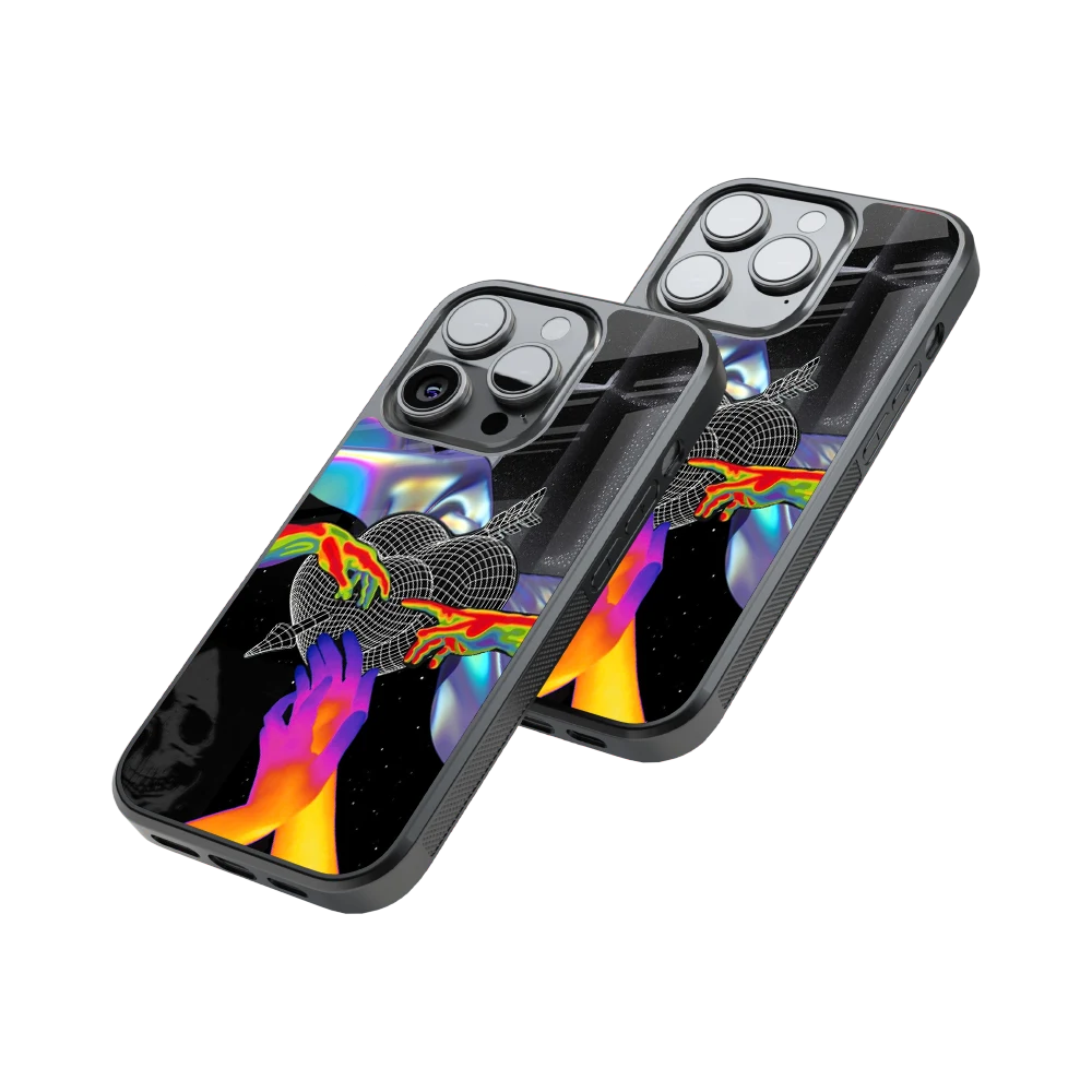 Protective Glass Back Phone Case Compatible with iPhone, Samsung, OnePlus, Pixel & More