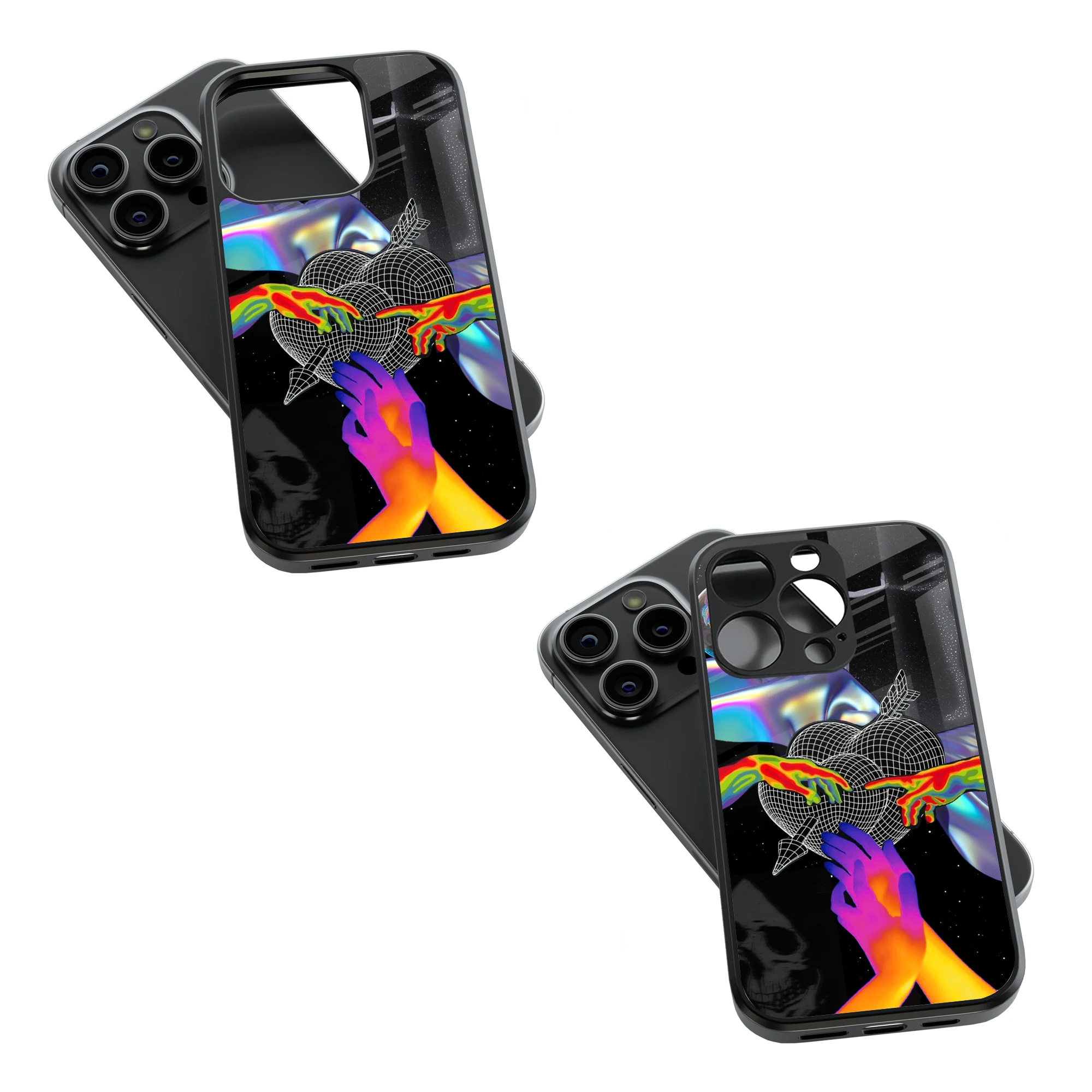Trendy Glass Back Mobile Case for iPhone, Samsung, Redmi, OnePlus, Google Pixel, Motorola