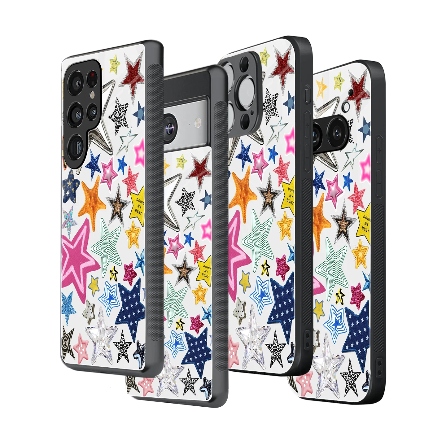 Stylish Glass Back Case for All Smartphones iPhone, Samsung, OnePlus, Pixel, Redmi, Oppo, Vivo, Motorola