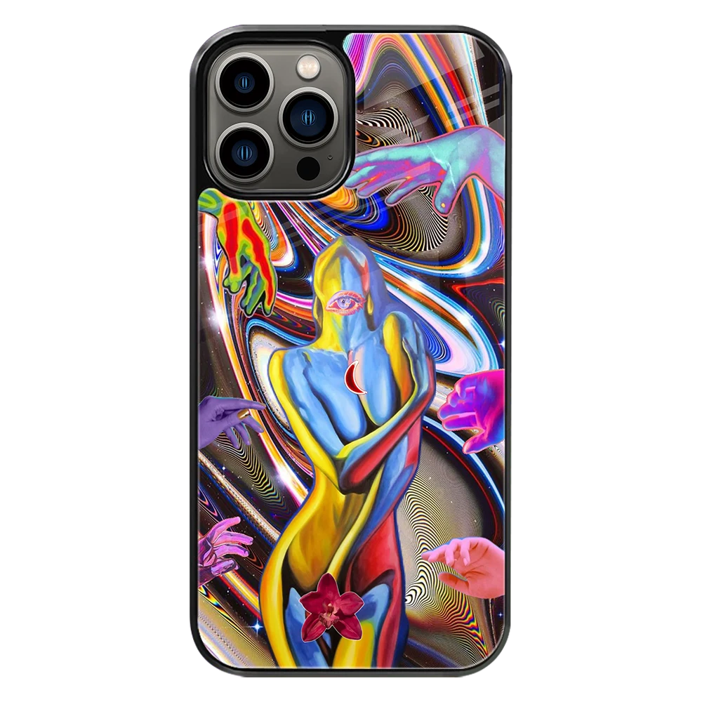 Premium Glass Back Mobile Phone Cover for iPhone, Samsung, OnePlus, Google Pixel, Redmi, Oppo, Vivo & Realme