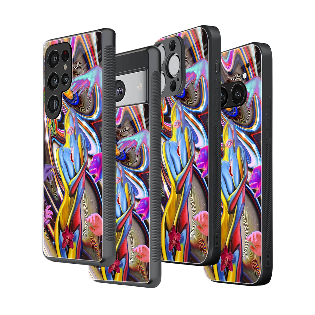 Stylish Glass Back Case for All Smartphones iPhone, Samsung, OnePlus, Pixel, Redmi, Oppo, Vivo, Motorola