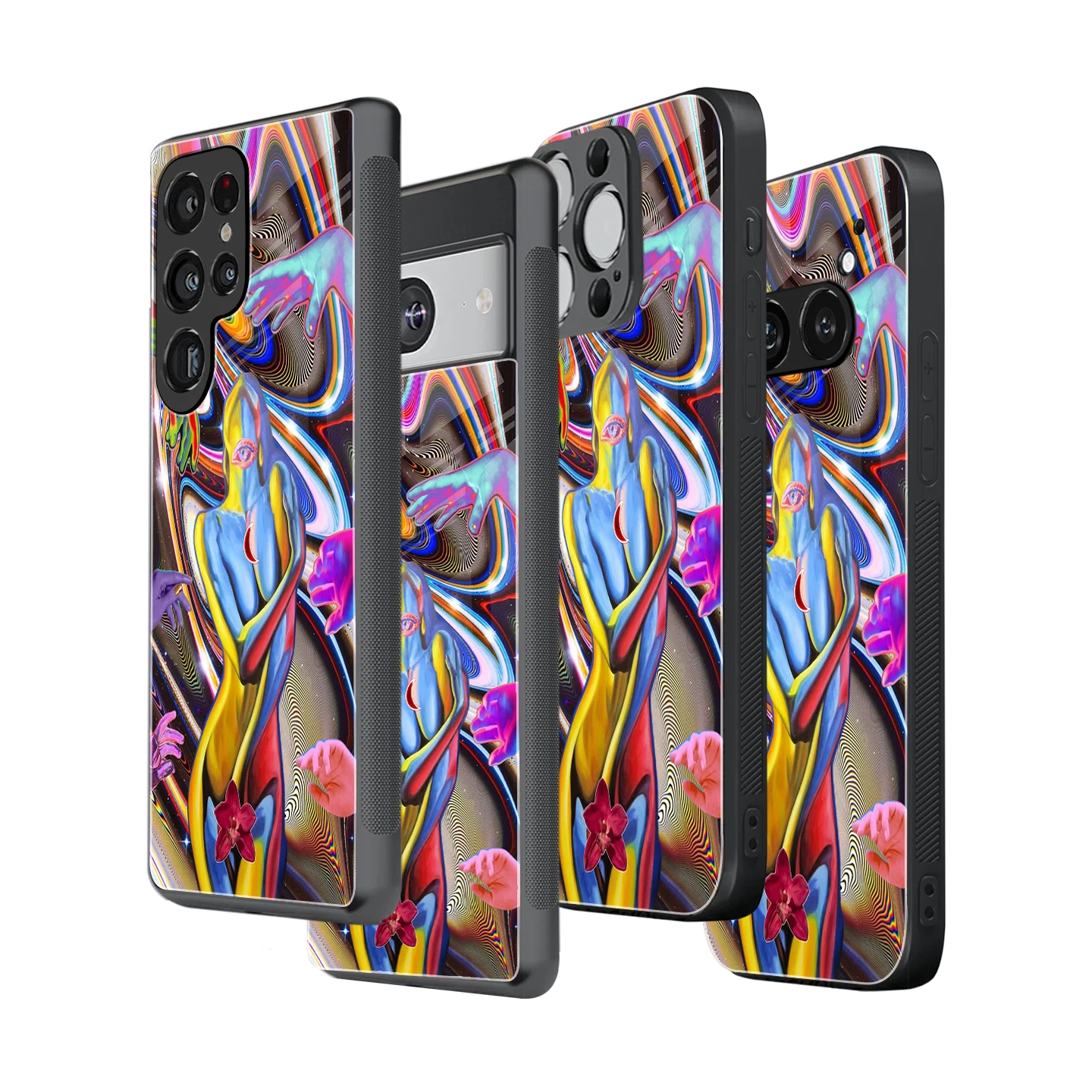 Stylish Glass Back Case for All Smartphones iPhone, Samsung, OnePlus, Pixel, Redmi, Oppo, Vivo, Motorola