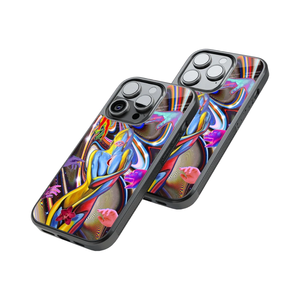 Protective Glass Back Phone Case Compatible with iPhone, Samsung, OnePlus, Pixel & More