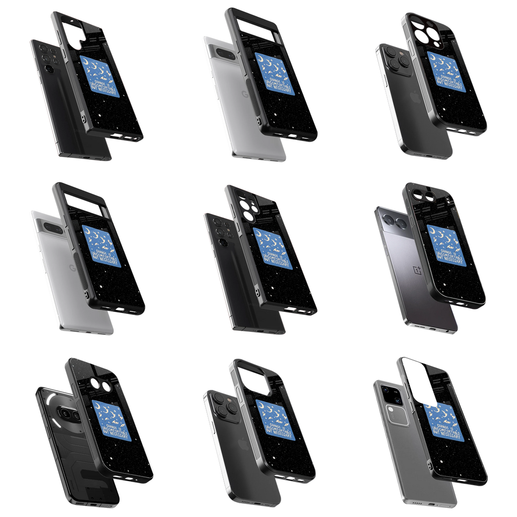 Durable Glass Back Mobile Case for iPhone, Samsung, OnePlus, Google Pixel, Redmi, Vivo, Oppo