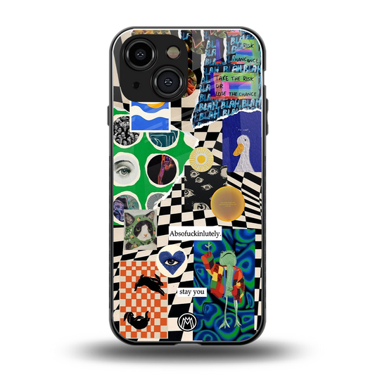courage back phone cover | glass case for iphone 13 mini