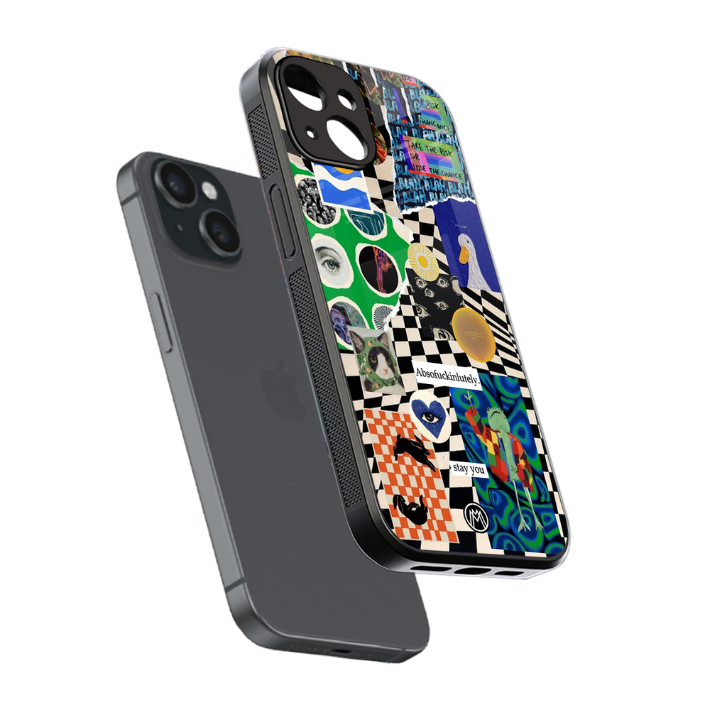 courage back phone cover | glass case for iphone 13 mini