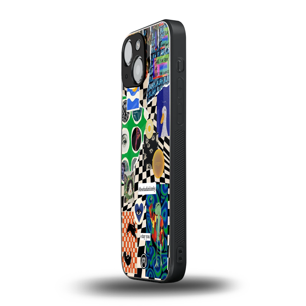 courage back phone cover | glass case for iphone 13 mini