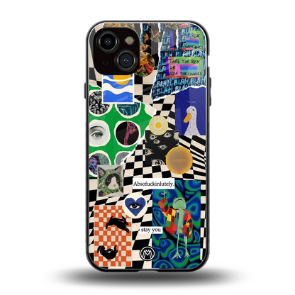 courage back phone cover | glass case for iphone 15 plus