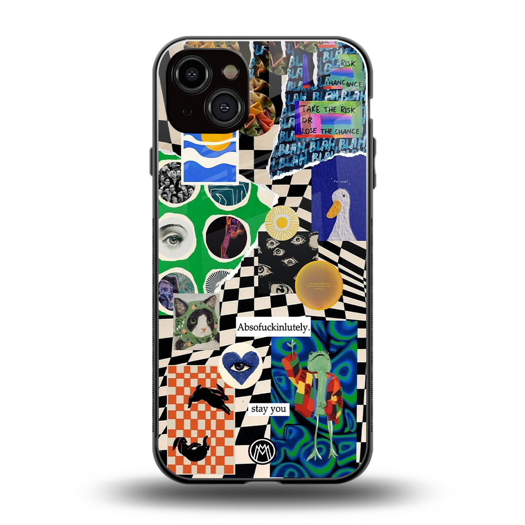 courage back phone cover | glass case for iphone 14 plus