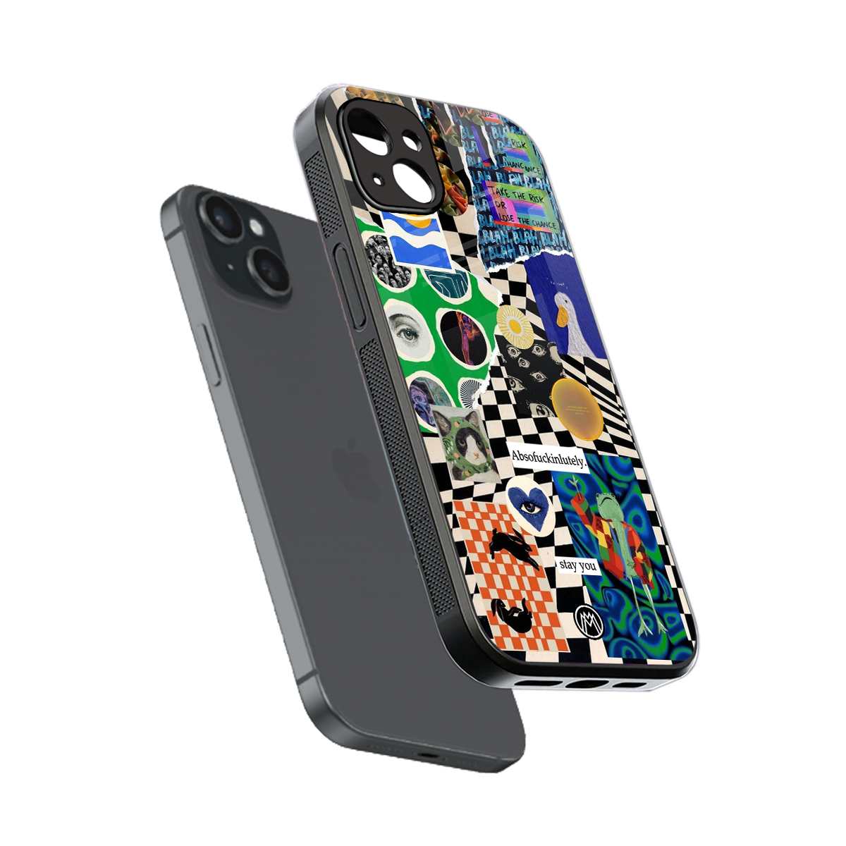 courage back phone cover | glass case for iphone 15 plus