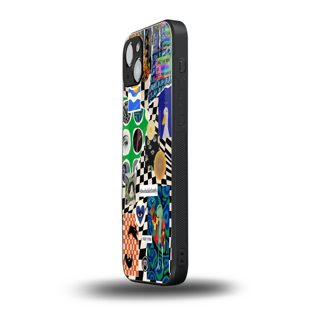 courage back phone cover | glass case for iphone 15 plus