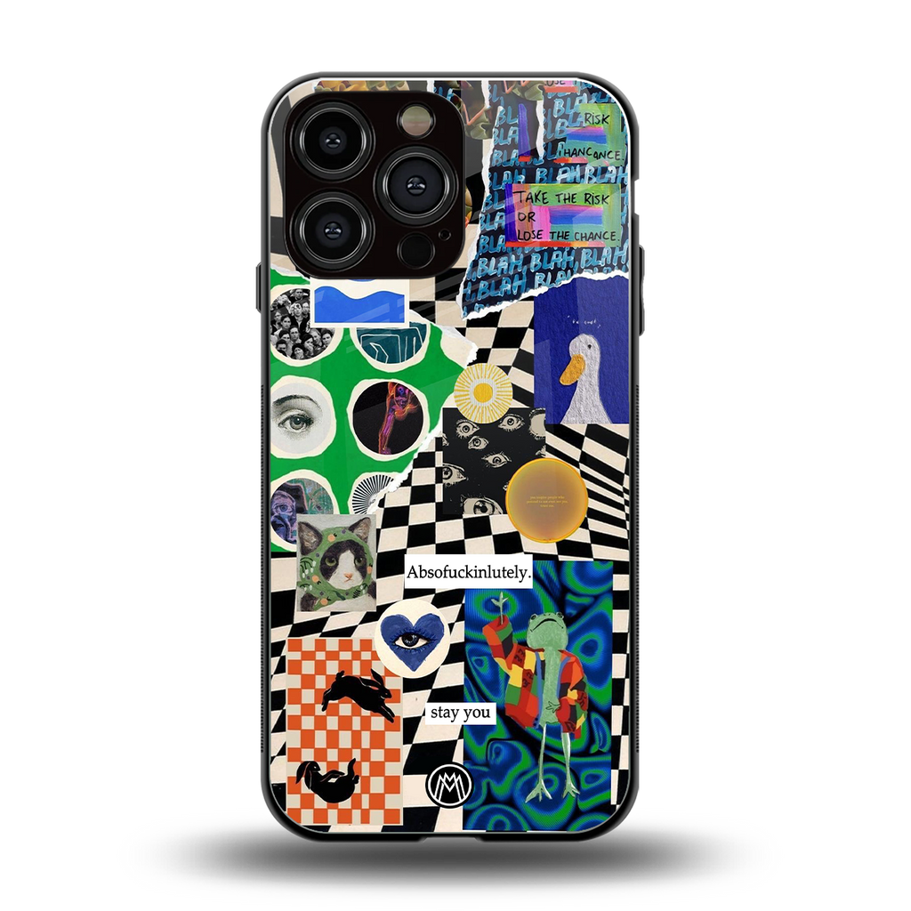 courage back phone cover | glass case for iphone 15 pro max