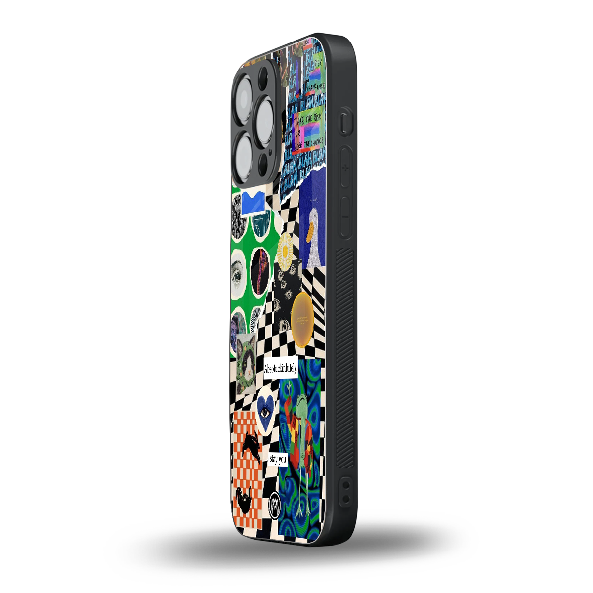 courage back phone cover | glass case for iphone 15 pro max