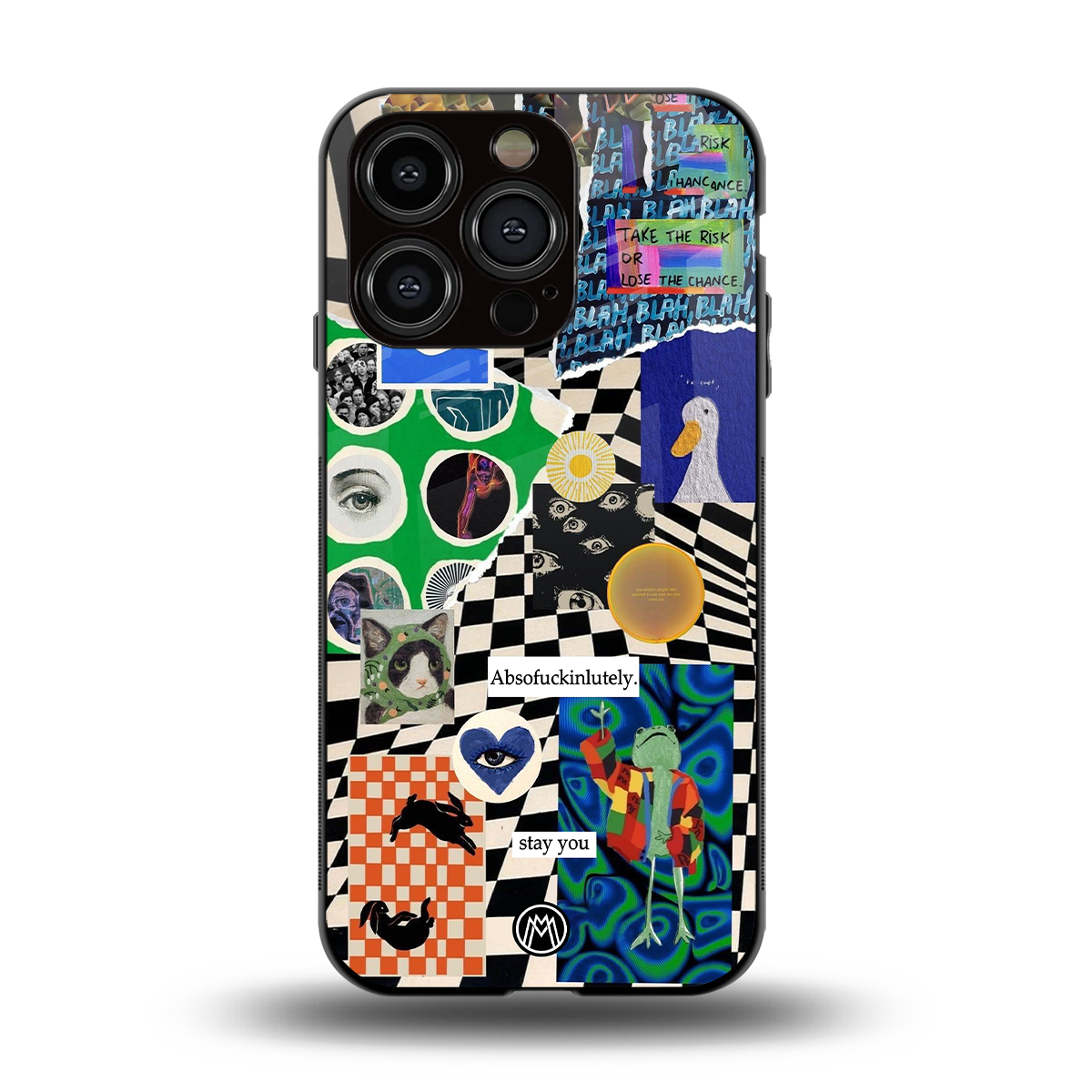 courage back phone cover | glass case for iphone 15 pro