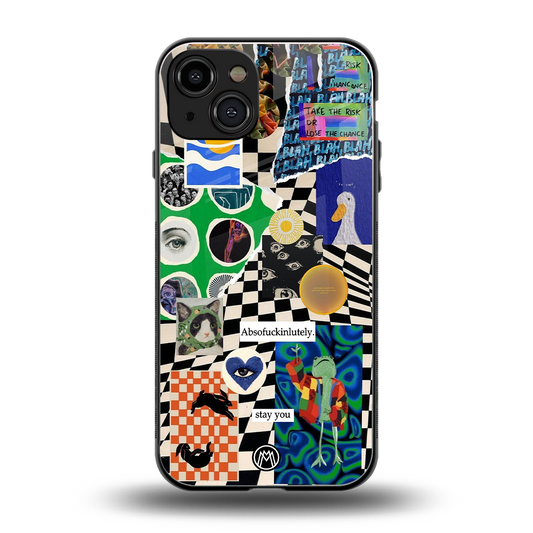 courage back phone cover | glass case for iphone 15