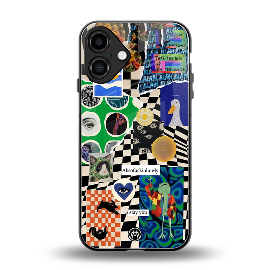 courage back phone cover | glass case for iphone 16 plus
