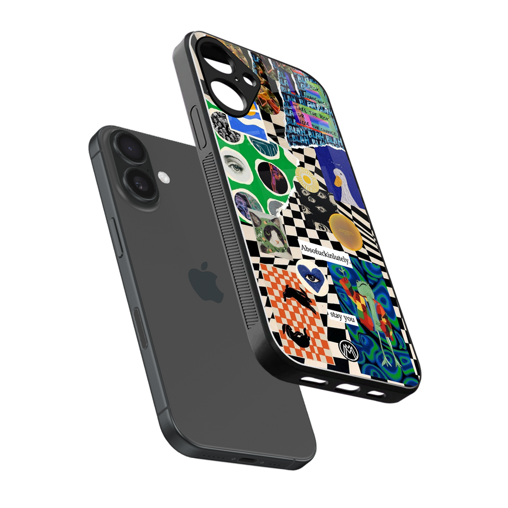 courage back phone cover | glass case for iphone 16 plus