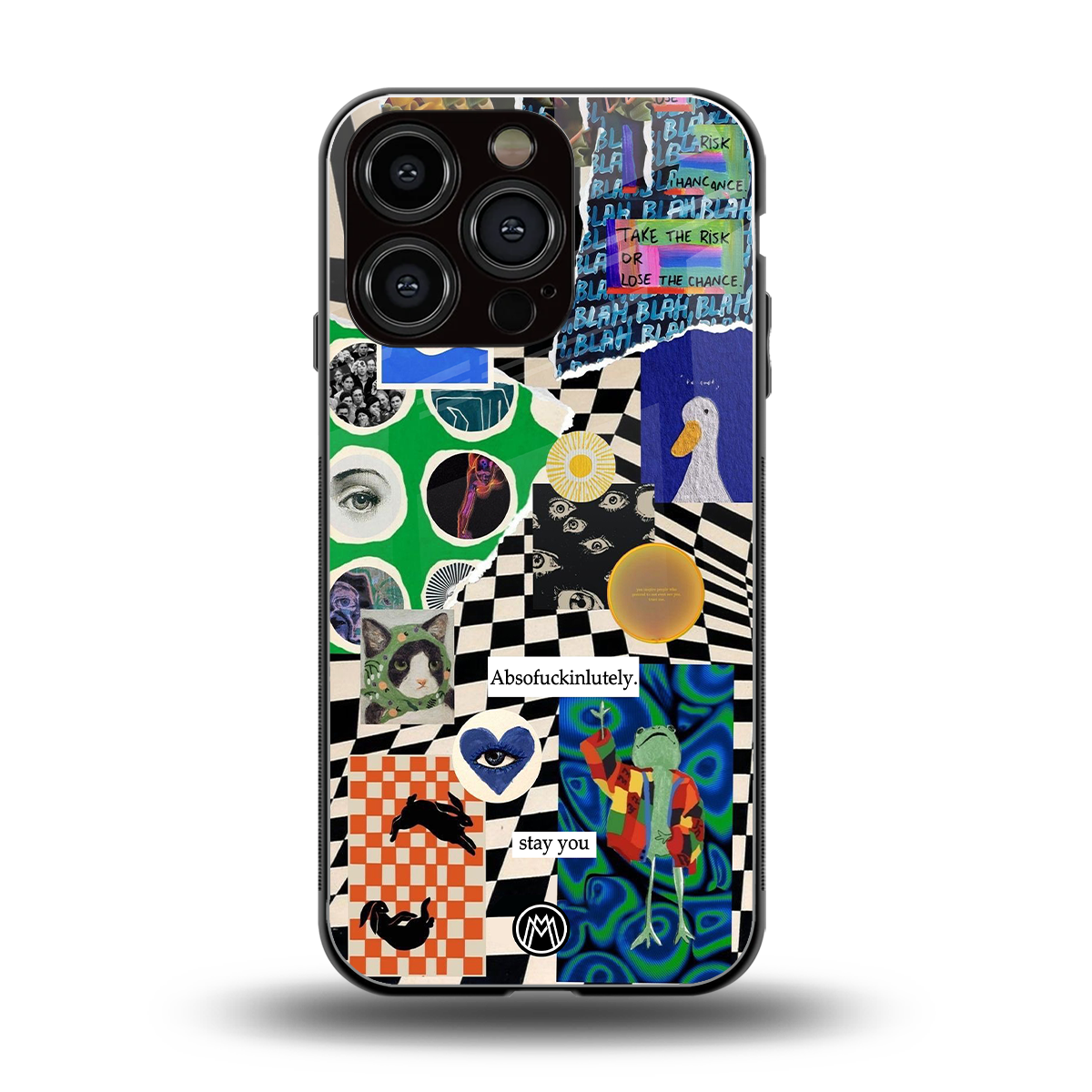 courage back phone cover | glass case for iphone 16 pro