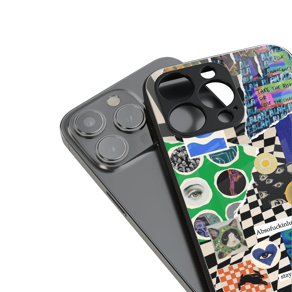 courage back phone cover | glass case for iphone 15 plus