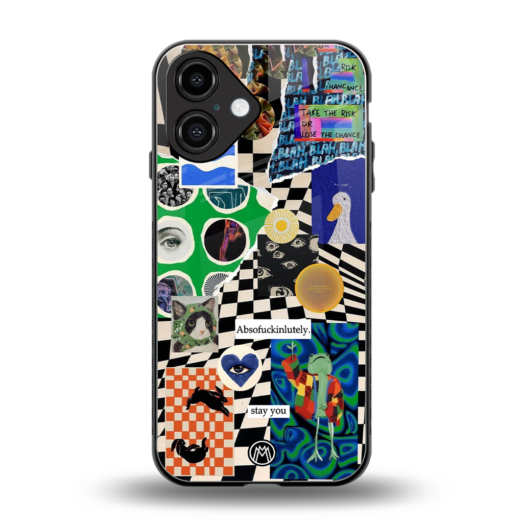 courage back phone cover | glass case for iphone 16