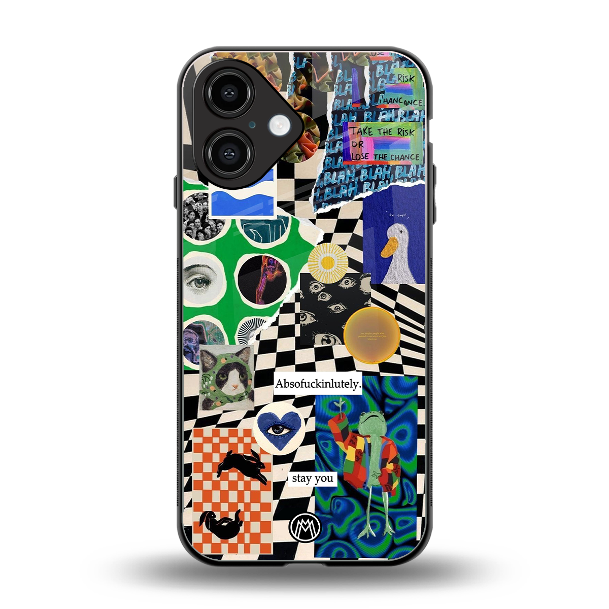 courage back phone cover | glass case for iphone 16