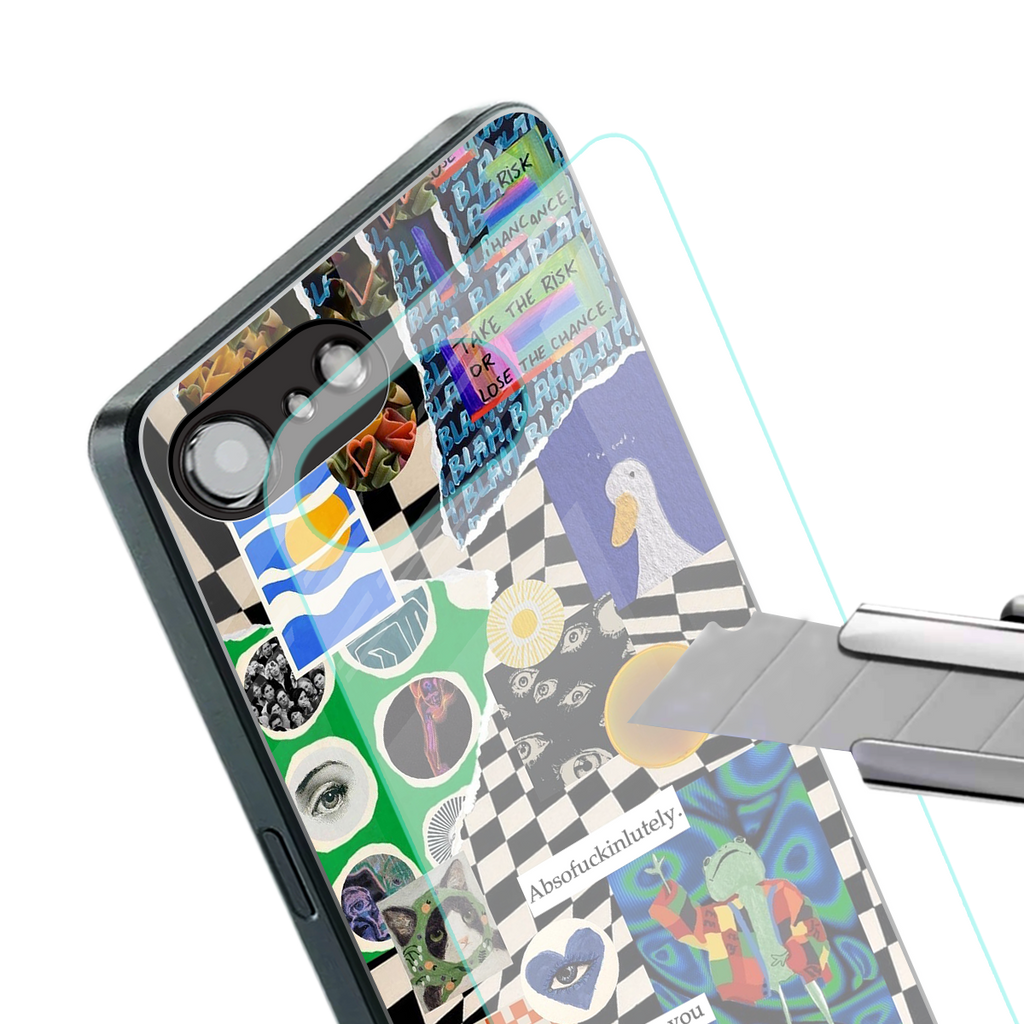 courage back phone cover | glass case for iphone 16e
