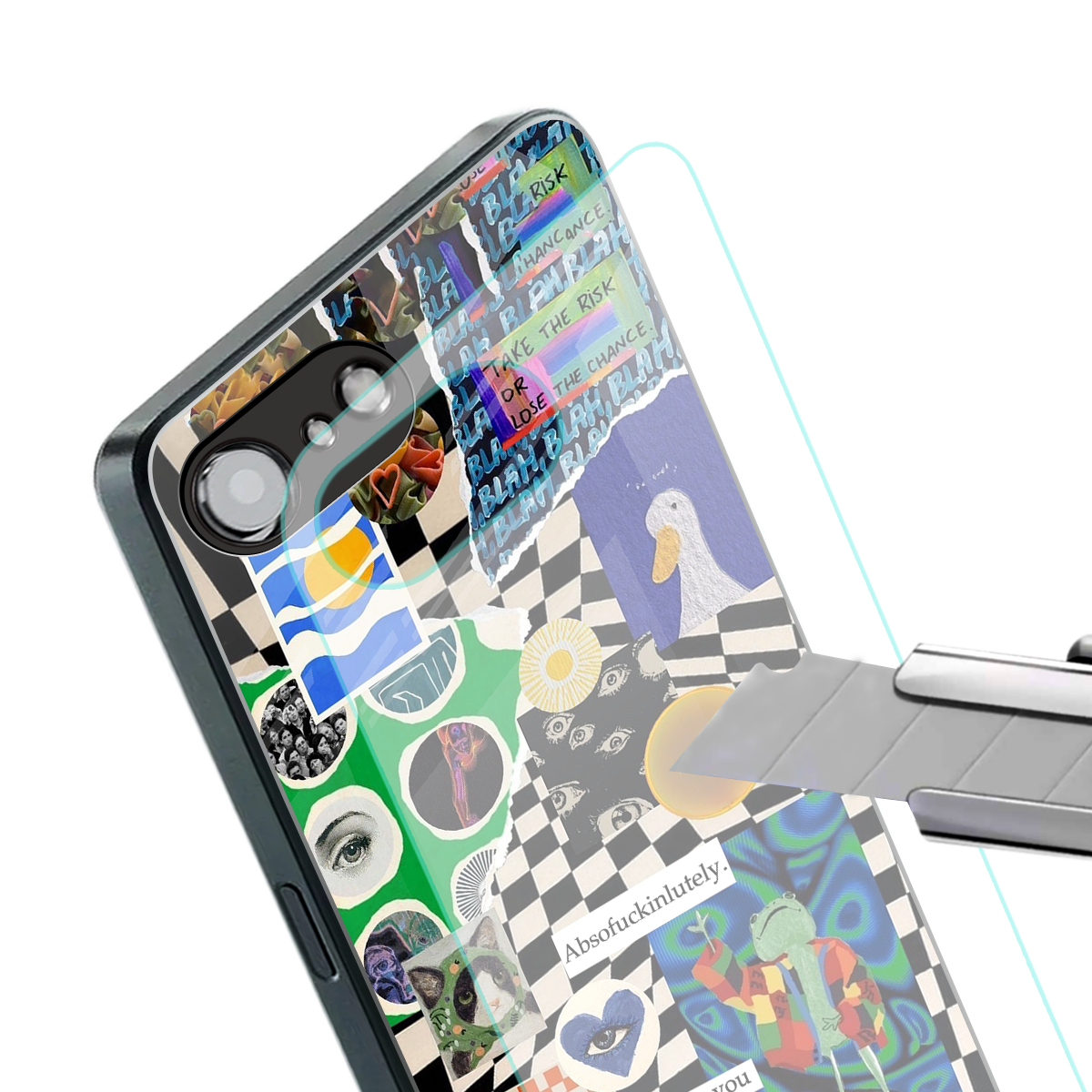 courage back phone cover | glass case for iphone 16e