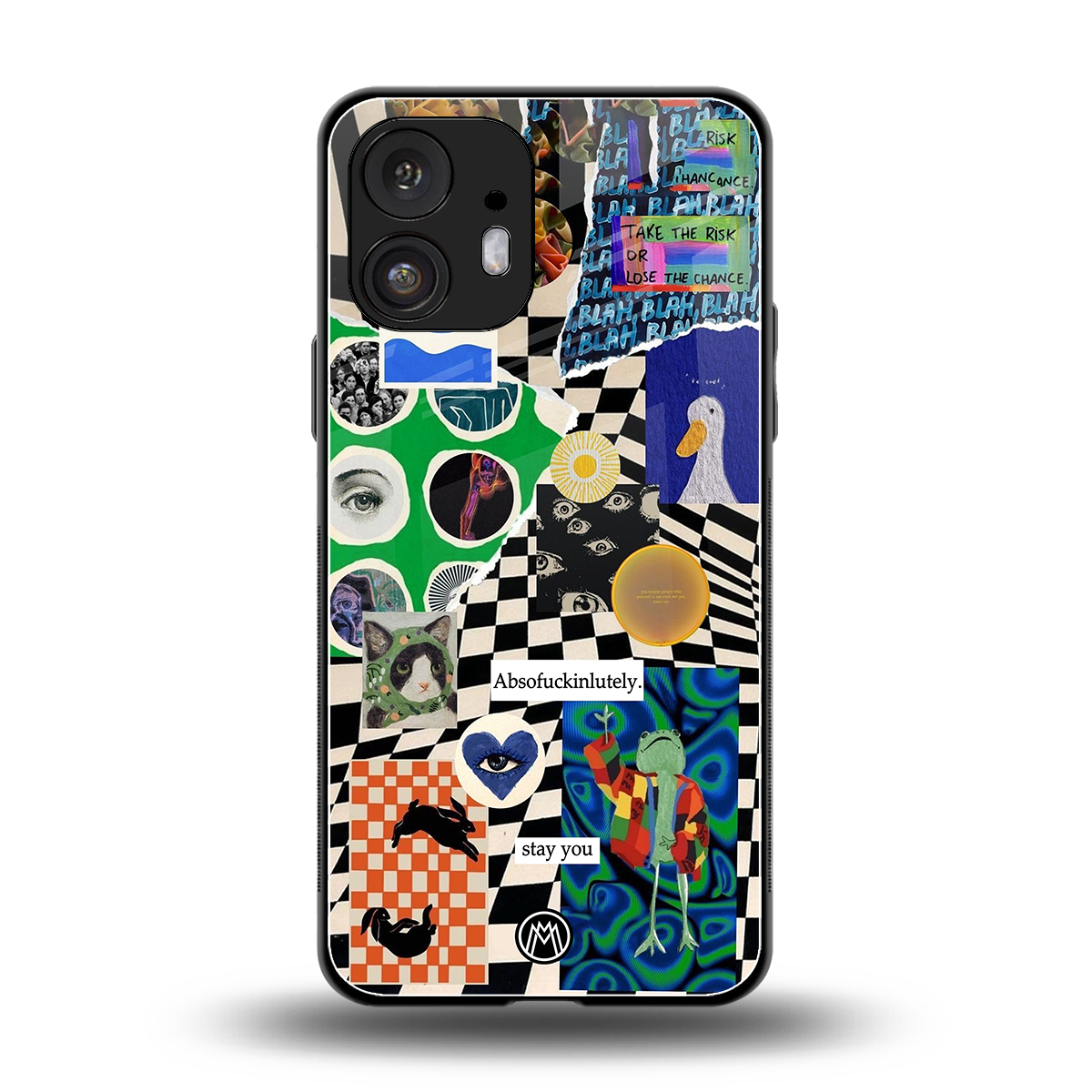 courage back phone cover | glass case for nothing phone 2