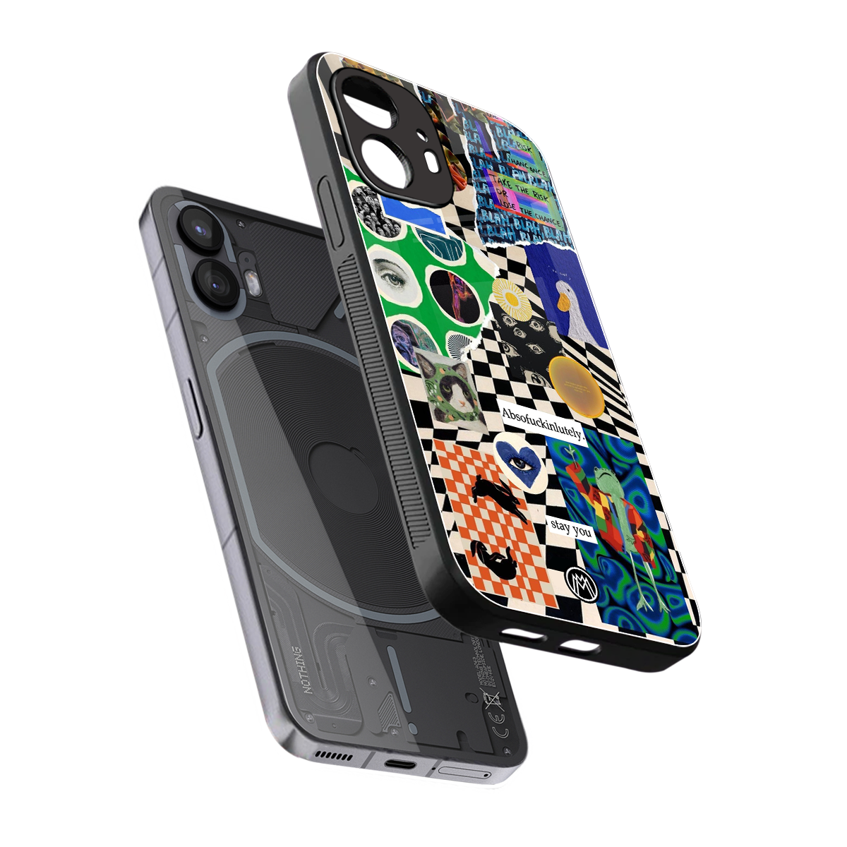 courage back phone cover | glass case for nothing phone 2