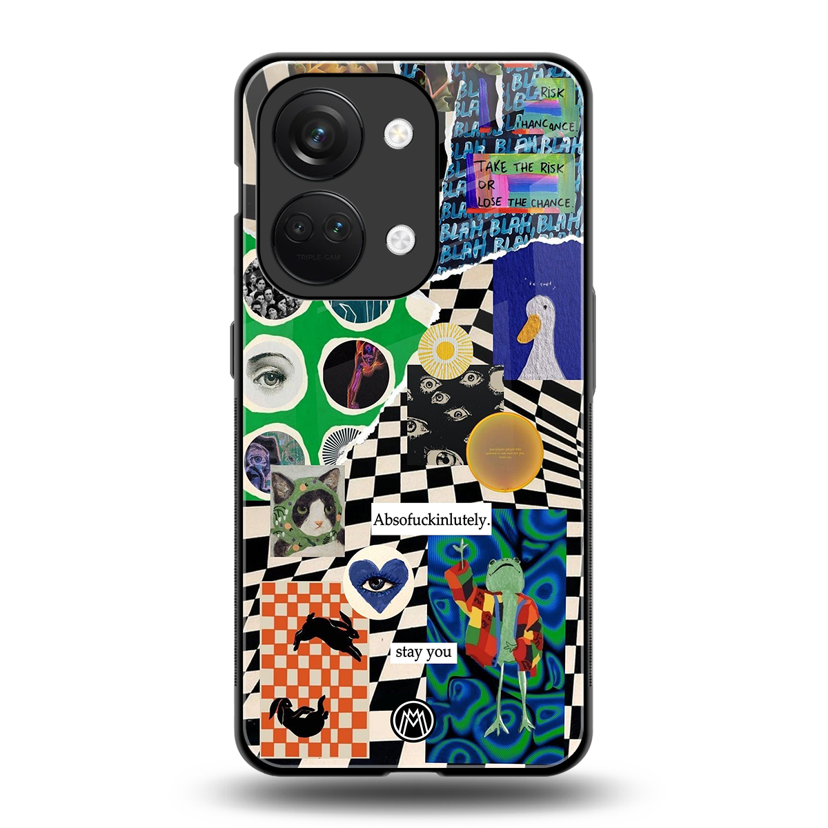 courage back phone cover | glass case for oneplus nord 3