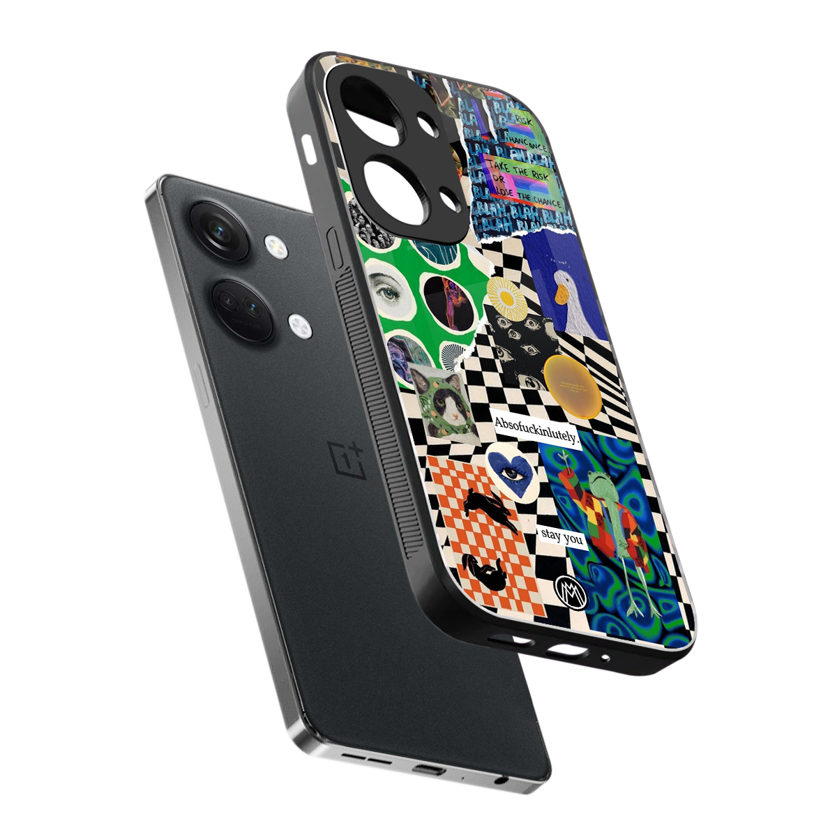 courage back phone cover | glass case for oneplus nord 3