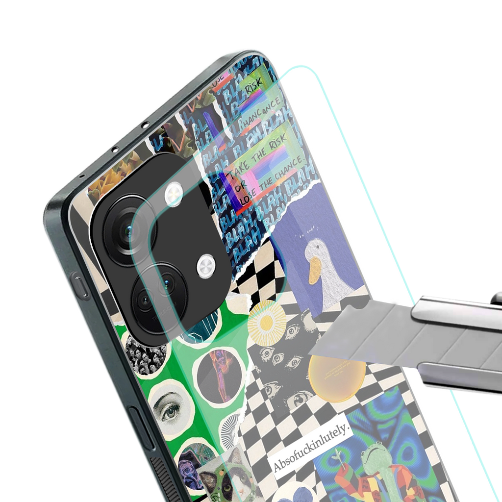 courage back phone cover | glass case for oneplus nord 3
