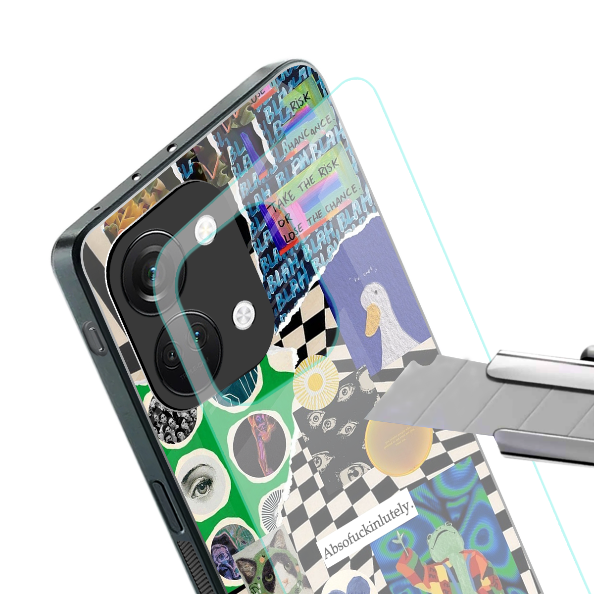 courage back phone cover | glass case for oneplus nord 3