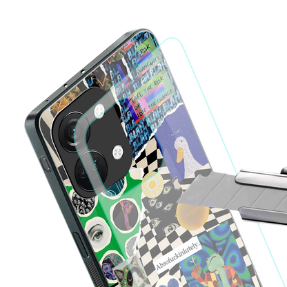 courage back phone cover | glass case for oneplus nord 3
