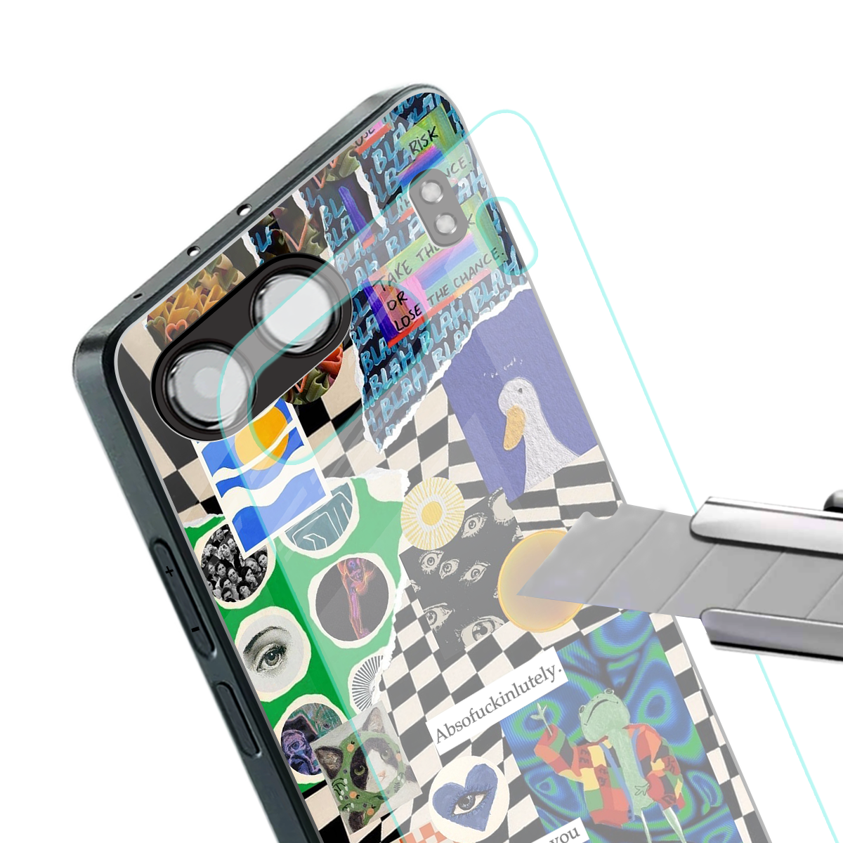 courage back phone cover | glass case for oneplus nord 4
