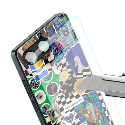 courage back phone cover | glass case for oneplus nord 4
