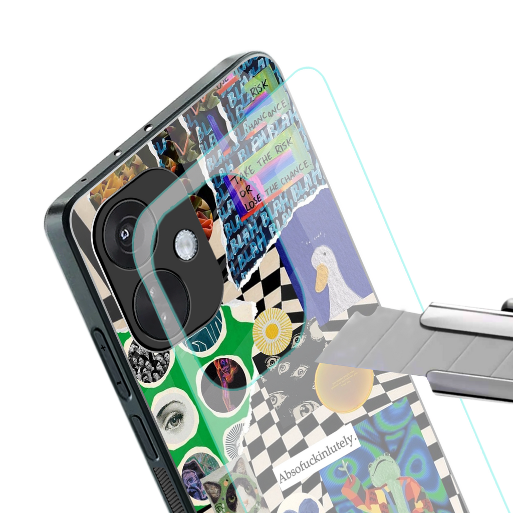 courage back phone cover | glass case for oneplus nord ce 3