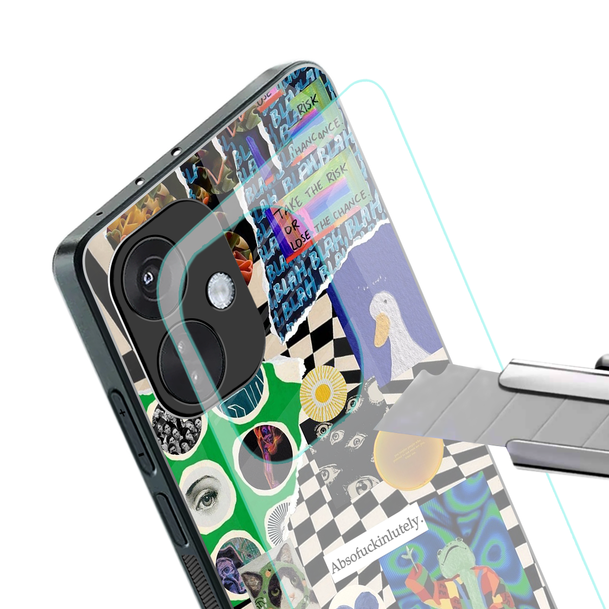 courage back phone cover | glass case for oneplus nord ce 3