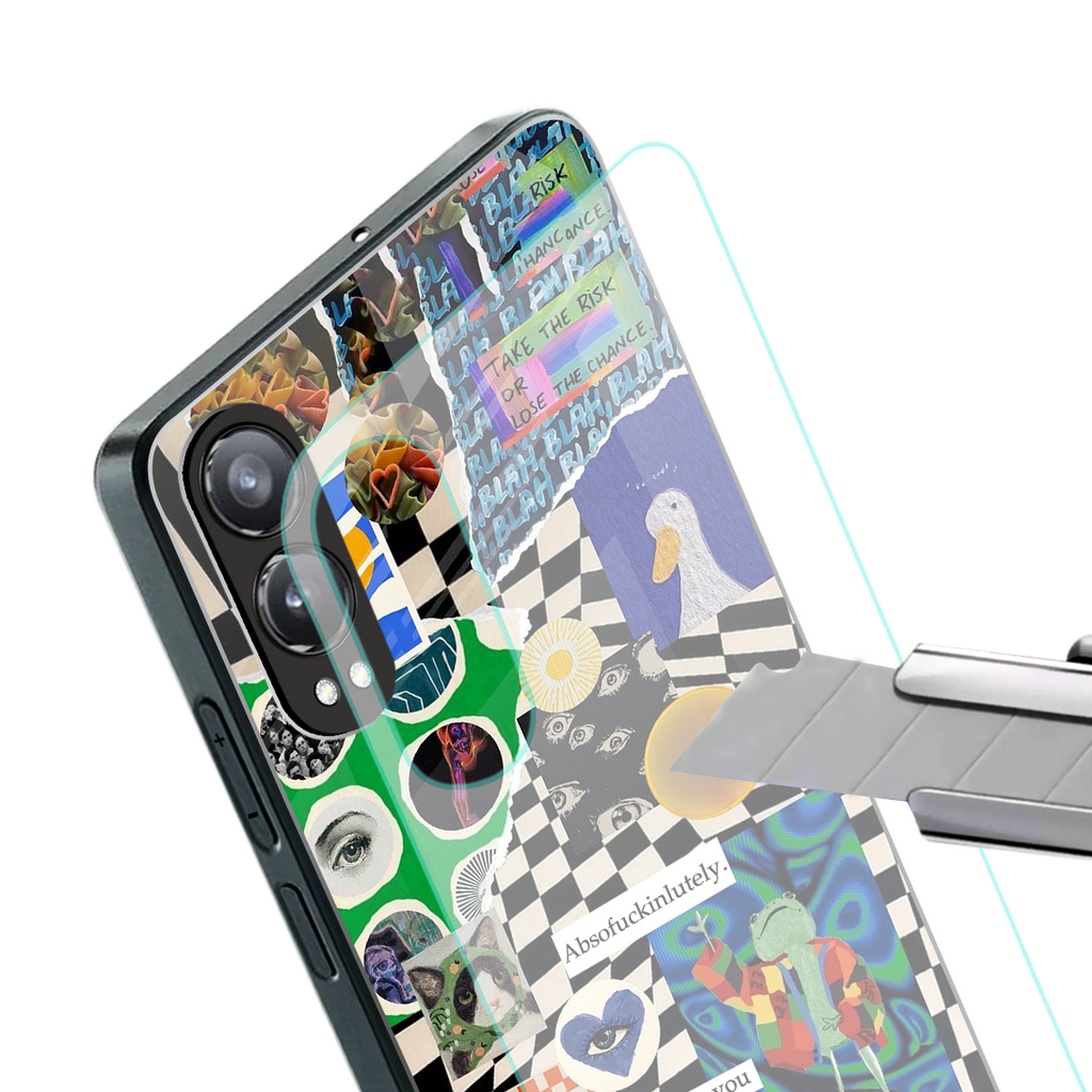 courage back phone cover | glass case for oneplus nord ce 4 lite