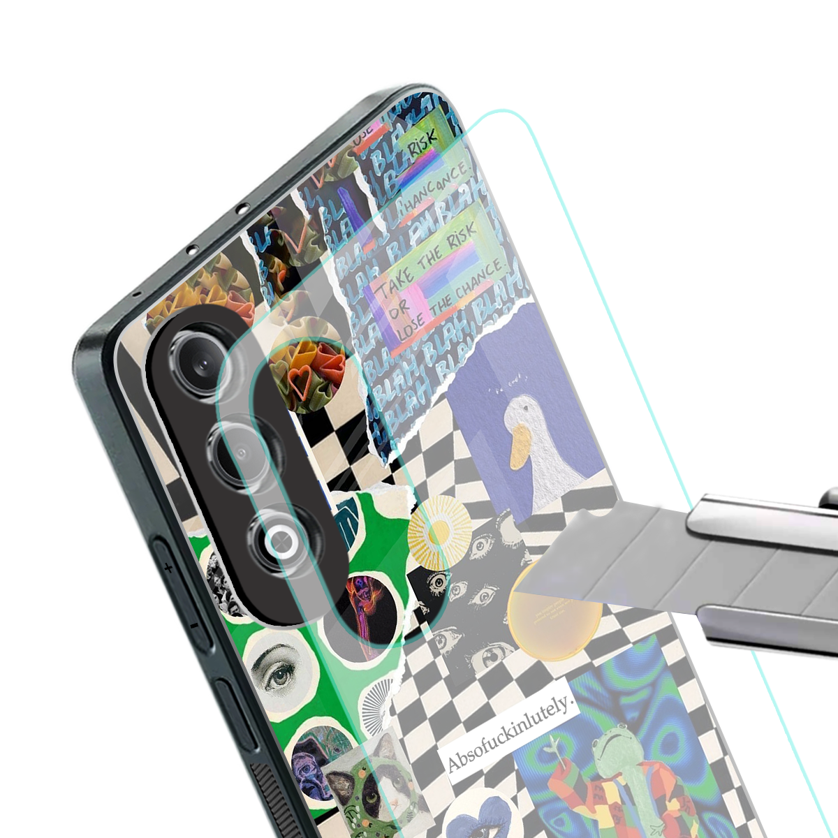 courage back phone cover | glass case for oneplus nord ce 4