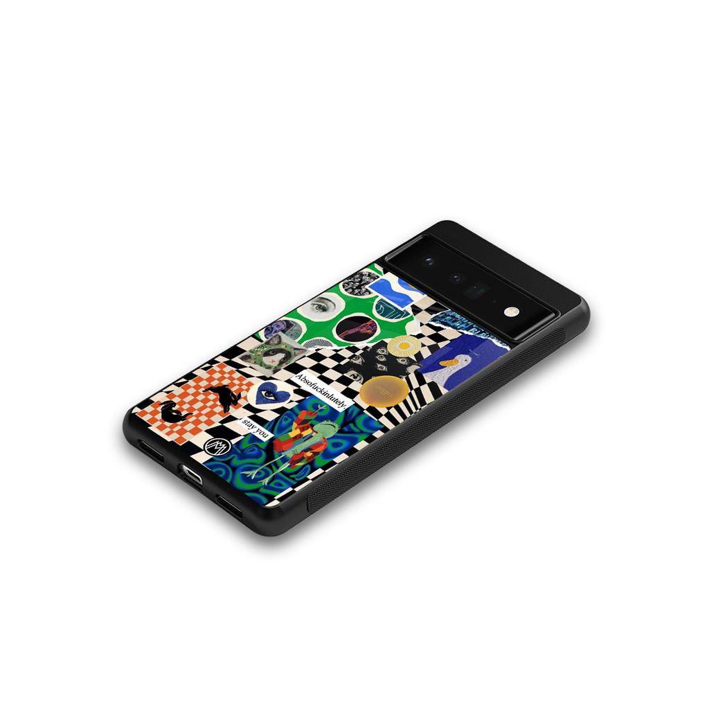 courage back phone cover | glass case for google pixel 6 pro
