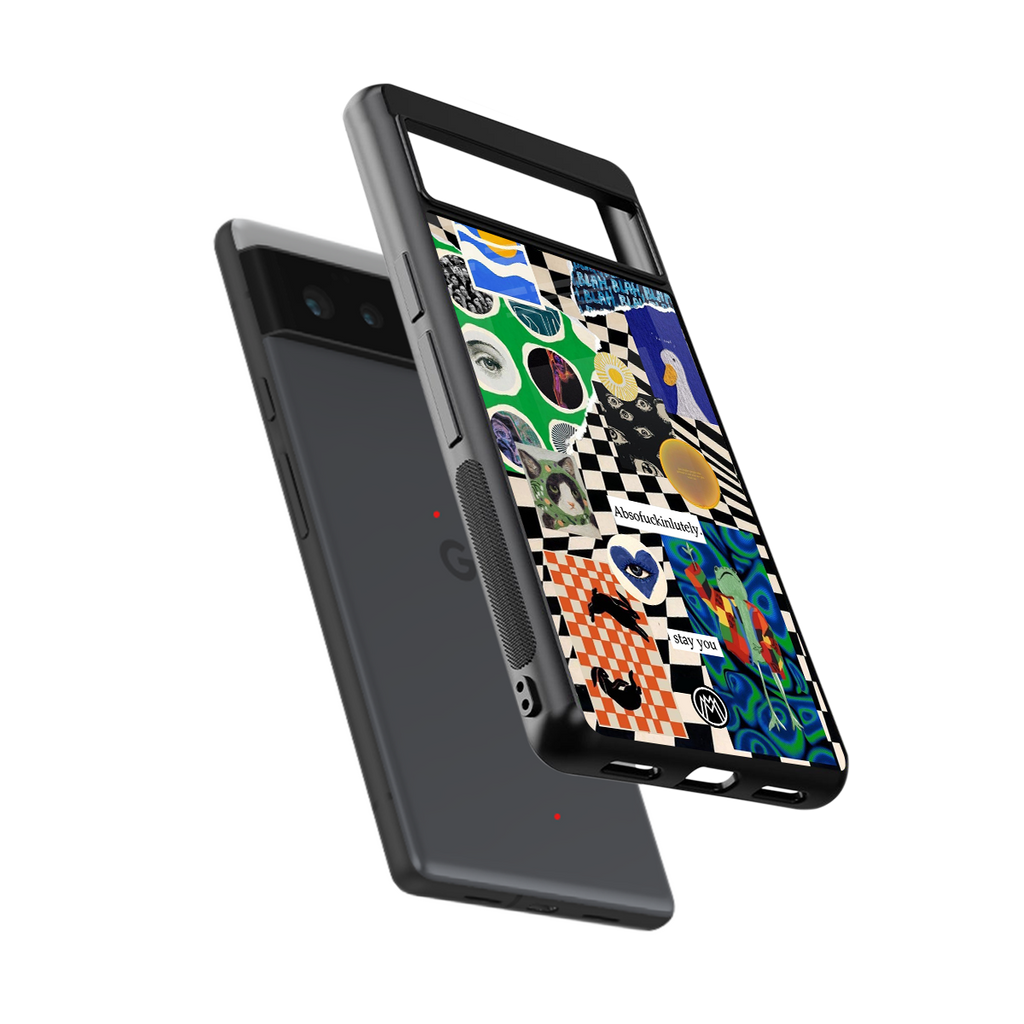 courage back phone cover | glass case for google pixel 6