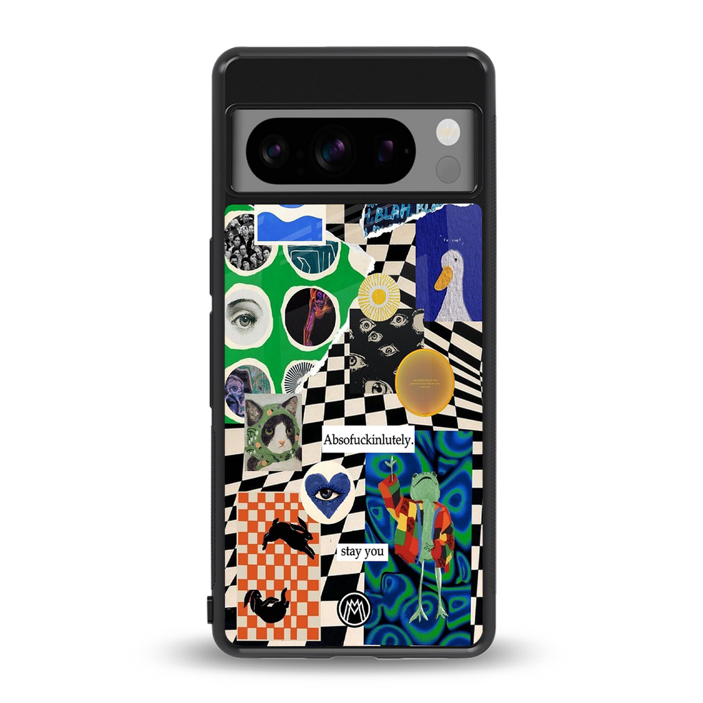 courage back phone cover | glass case for google pixel 8 pro