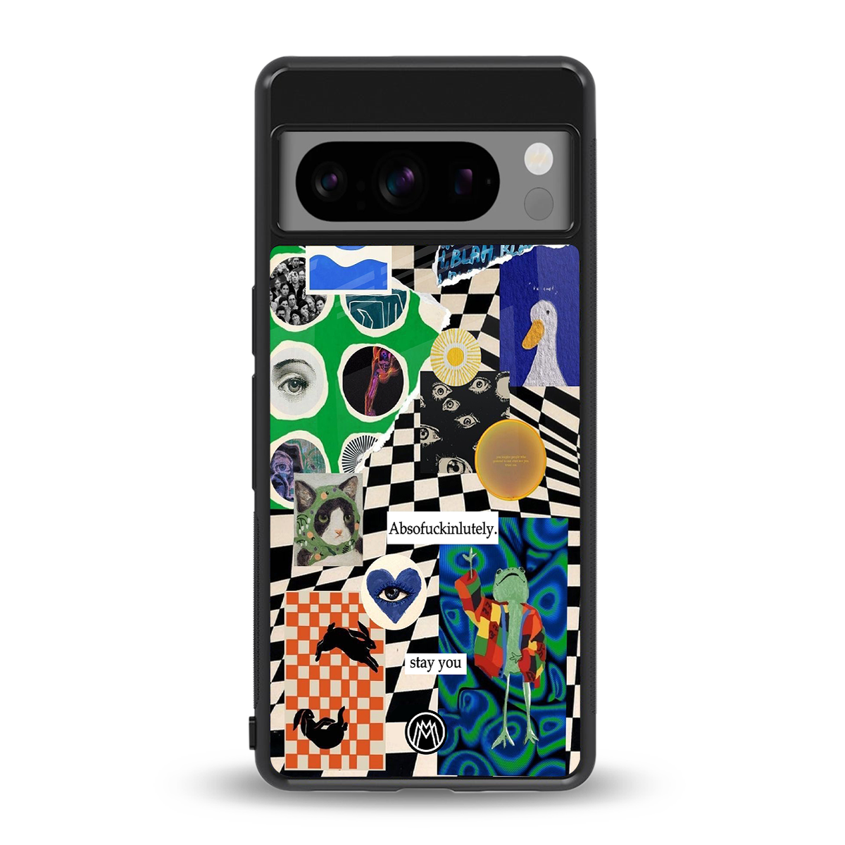 courage back phone cover | glass case for google pixel 8 pro