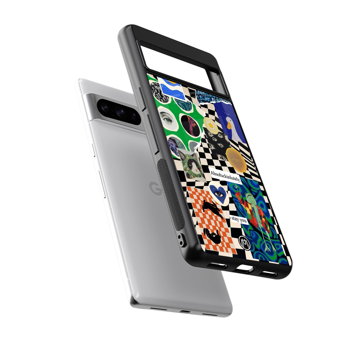 courage back phone cover | glass case for google pixel 8 pro