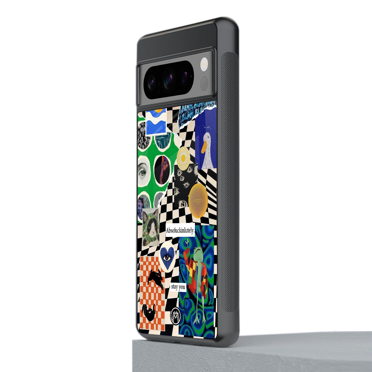 courage back phone cover | glass case for google pixel 8 pro