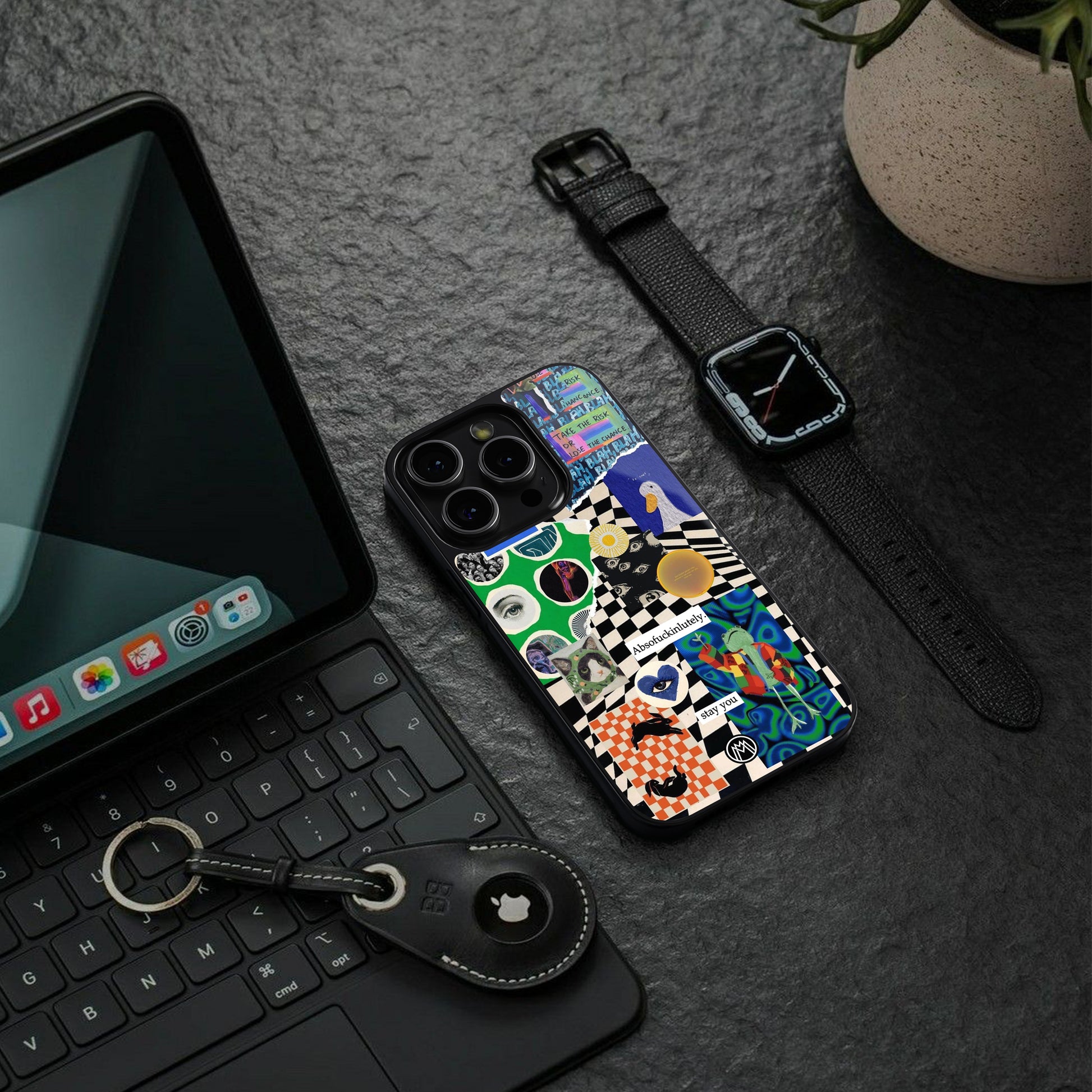 courage back phone cover | glass case for iphone 16 pro