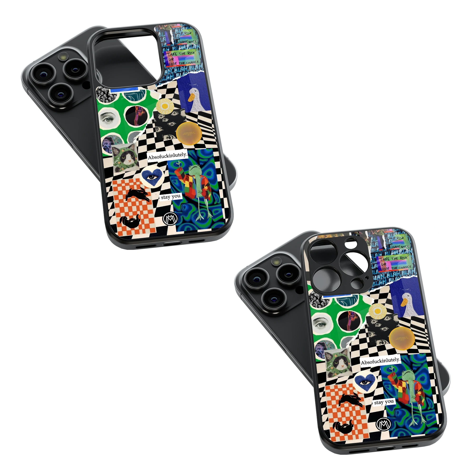 Trendy Glass Back Mobile Case for iPhone, Samsung, Redmi, OnePlus, Google Pixel, Motorola