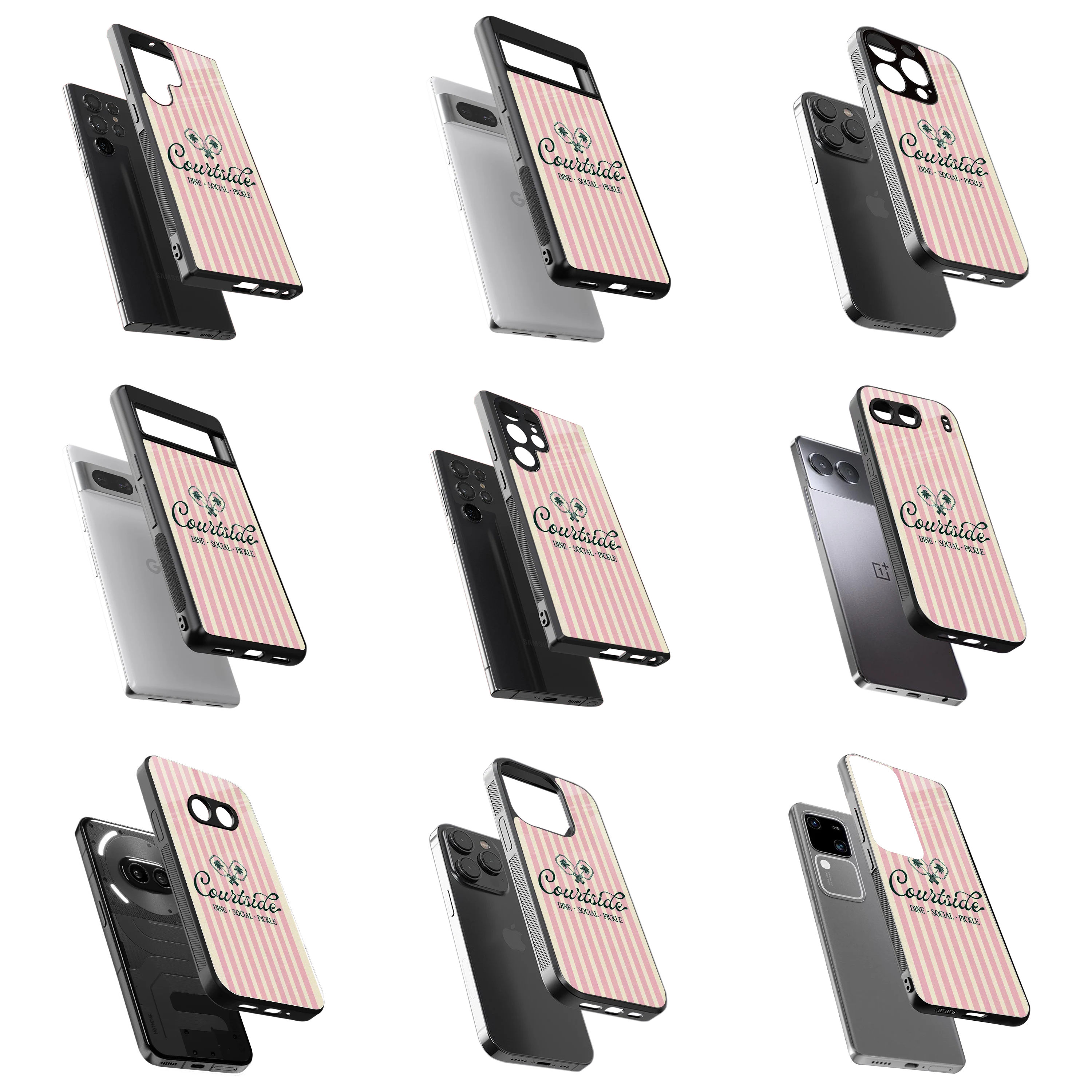 Durable Glass Back Mobile Case for iPhone, Samsung, OnePlus, Google Pixel, Redmi, Vivo, Oppo